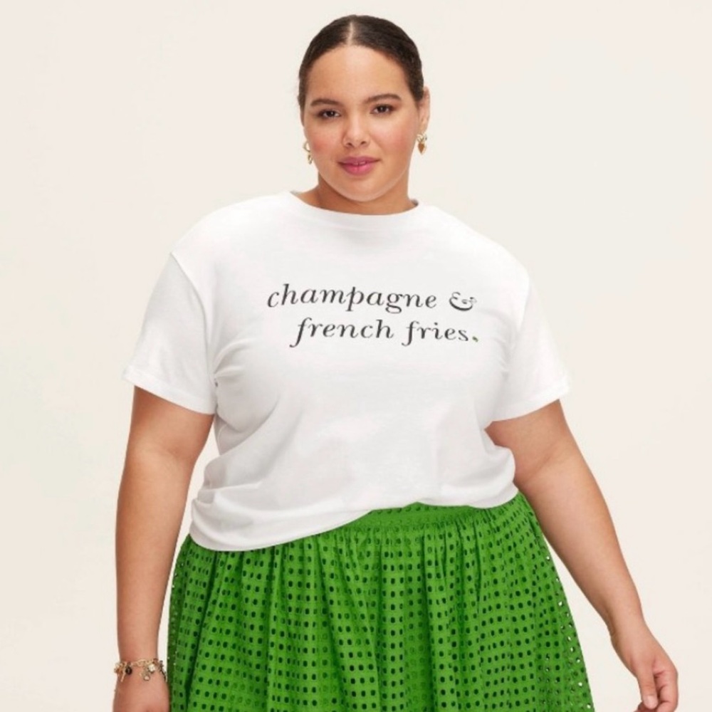 kate spade White Tee with Black Text
